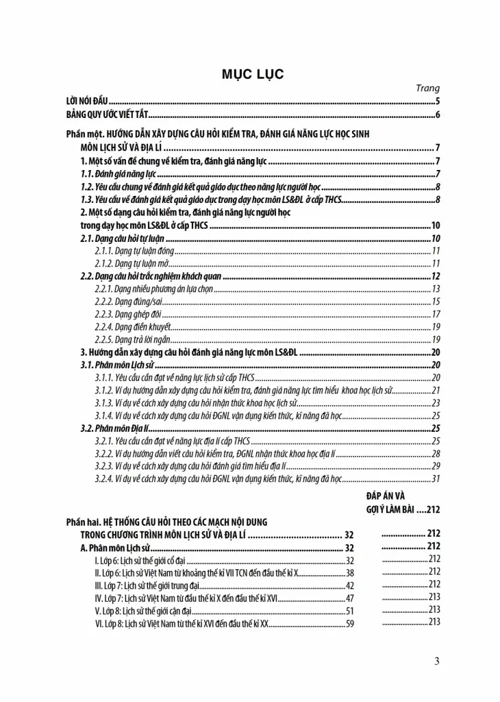 KIỂM TRA, ĐÁNH GIÁ NĂNG LỰC HỌC SINH MÔN LỊCH SỬ VÀ ĐỊA LÍ (Biên soạn theo Chương trình GDPT 2018)